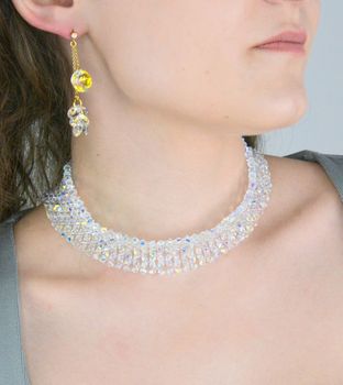 Kolia Swarovski naszyjnik damski z kryształkami Swarovski Aurore Boreale NR 335 (4).JPG